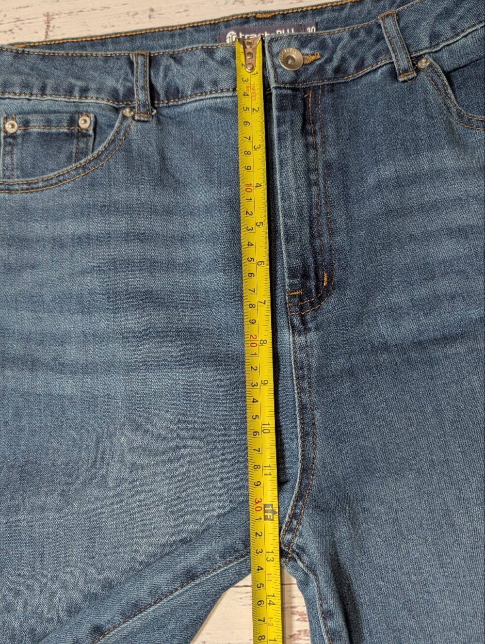 TractrBLU Women's High Rise Wide Leg Jeans Size 30 Indigo Wash - Picture 10 of 12